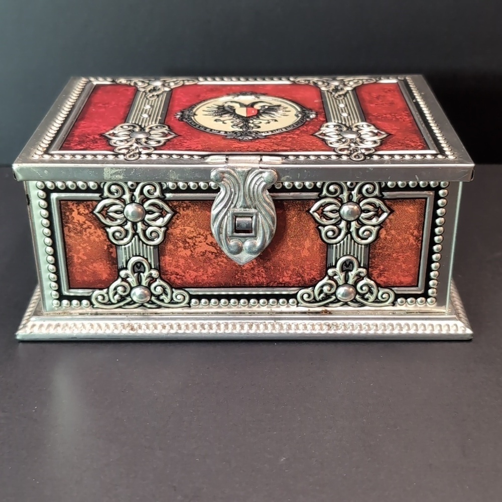 Vintage Blue Bird Confectionery Harry Vincent Red/Silver Tin.